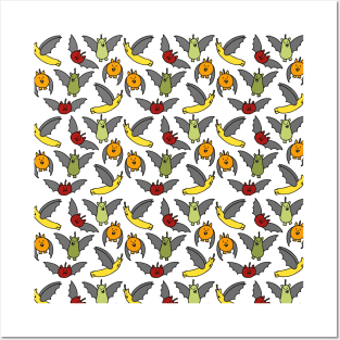 Fruit Bats | Animals | Murcielago | Bats Pattern Posters and Art